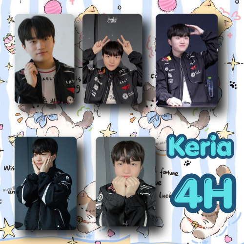 Set 5 card Keria T1 - 2025 1 mặt - 2 mặt siêu HOT cán bóng