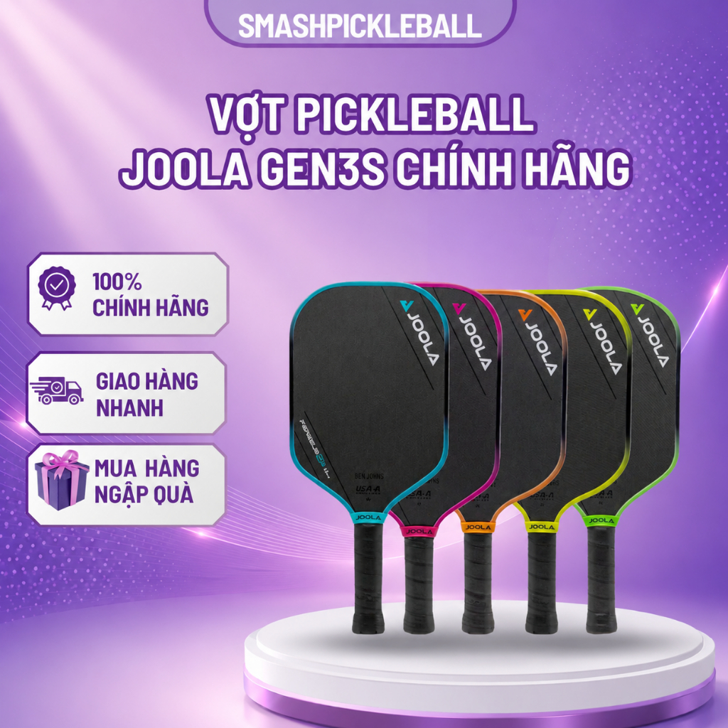 Vợt Pickleball JOOLA GEN3S Chính Hãng – Công Nghệ GEN3, Spin Mạnh, Kiểm Soát Chính Xác, Tốc Độ Tốt