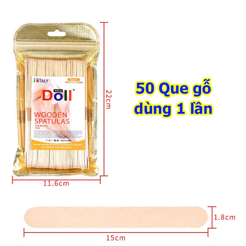 Combo 50 Que gỗ dùng 1 lần