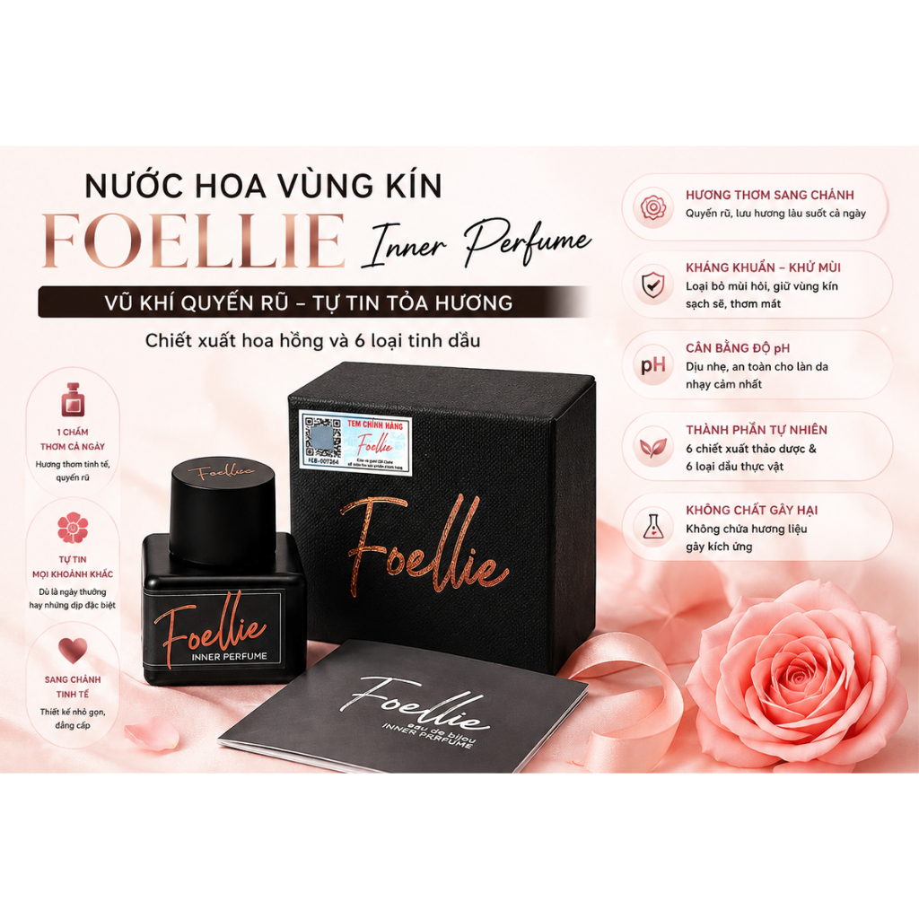 [Chính Hãng] Nước hoa vùng kín FOELLIE (Hàng Nhập Khẩu) - 1 Hộp