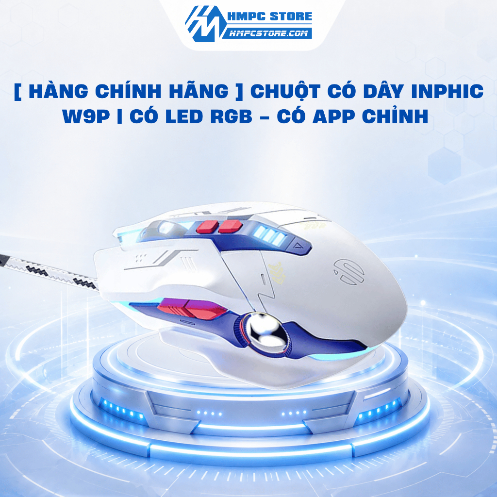 [ Hàng chính hãng ] Chuột có dây INPHIC W9P | có led RGB - có APP chỉnh | Bảo hành 12 tháng