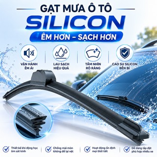 (Xả Hàng)Gạt mưa ô tô silicon sạch hơn êm hơn