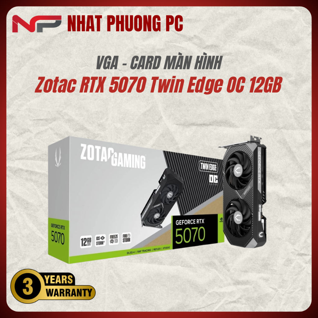 VGA Zotac Gaming GeForce RTX 5070 Twin Edge OC 12GB