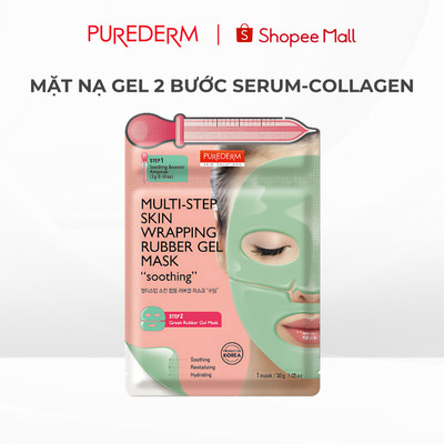Mặt nạ Gel 2 Bước Purederm, Tinh chất Serum Keo Ong Xanh, Giảm Sưng, Giảm Viêm Phục hồi làn da, đặc biệt da mụn 33g