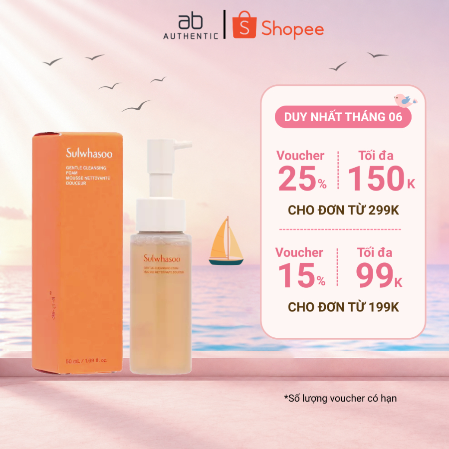 [Top 1 bán chạy] Sữa rửa mặt sạch sâu, dịu nhẹ Sulwhasoo Gentle Cleansing Foam 50ml mẫu mới - AB Authentic | BigBuy360 - bigbuy360.vn