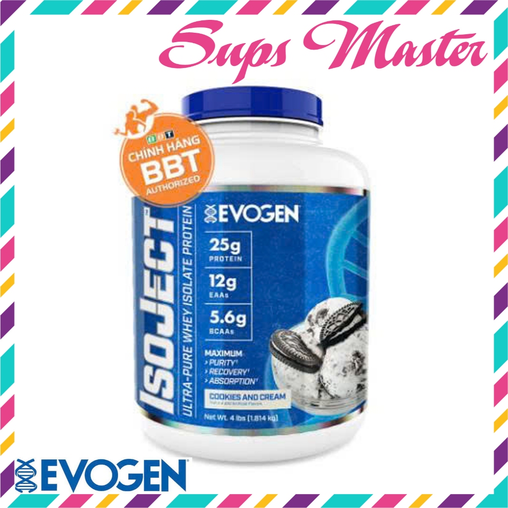 Evogen ISOJECT (57 Lần Dùng) Whey Protein Isolate Tinh Khiết - Chính hãng BBT