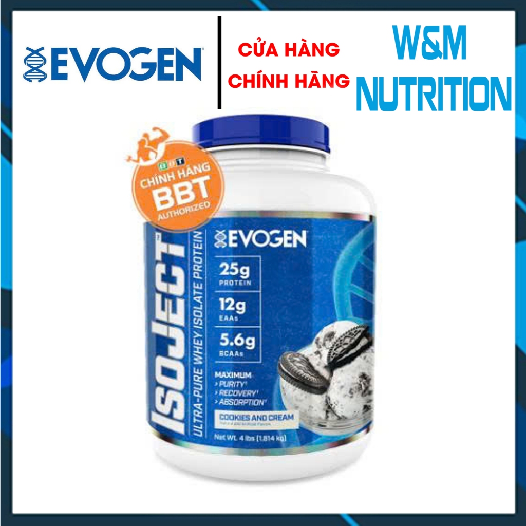 Evogen ISOJECT Protein Isolate Cao Cấp 57 Servings cho người tập Gym