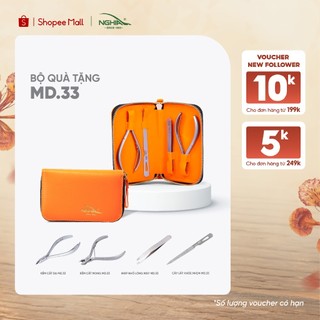 Bộ chăm sóc cá nhân 4 sản phẩm thép không gỉ cao cấp kềm nghĩa md.33
