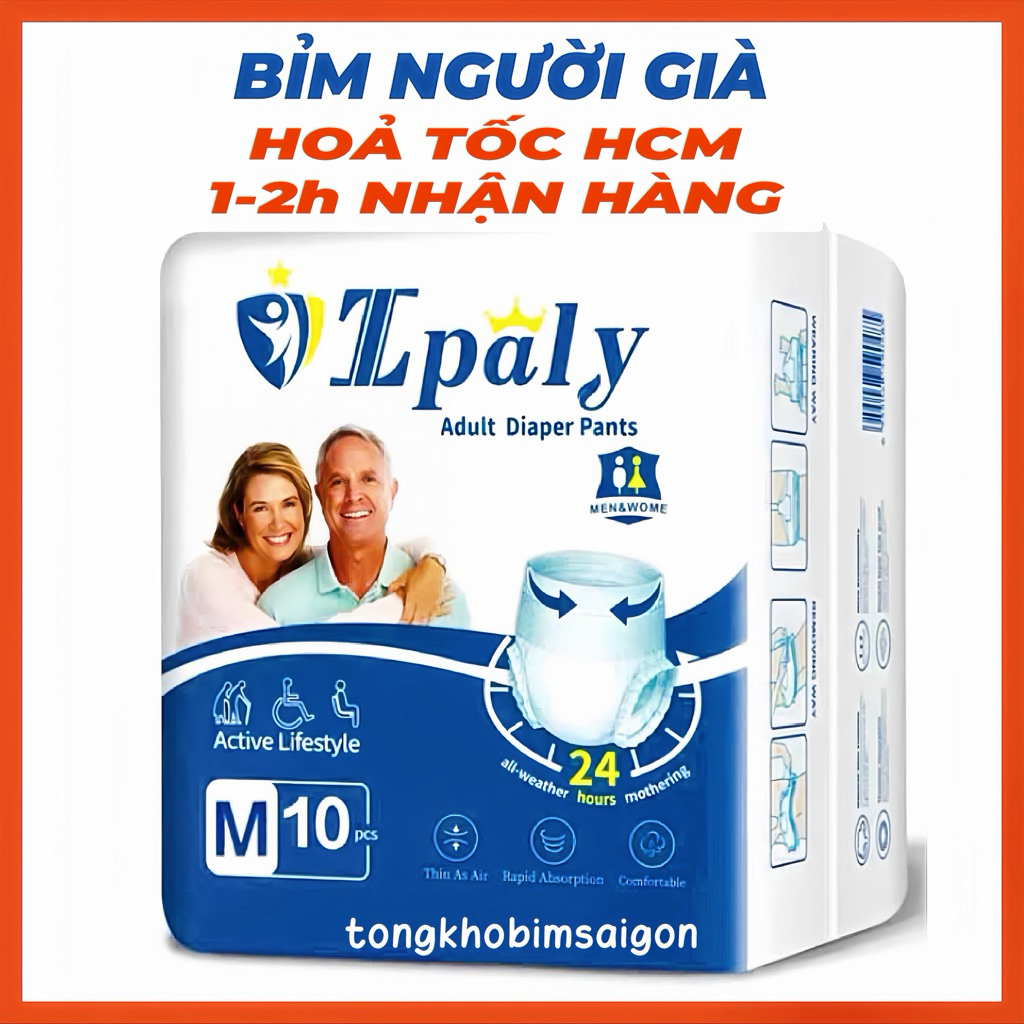 RẺ VÔ ĐỊCH 100 Miếng Tả/Tã Quần IPALY Epoly Cho Người Già M L XL 2XL