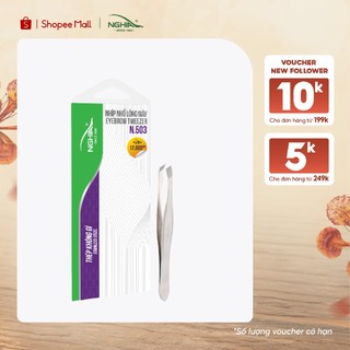 Nhíp nhổ lông mày đầu xéo inox cao cấp kềm nghĩa n.503
