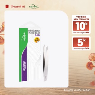 Nhíp nhổ lông mày đầu xéo inox kềm nghĩa n.405