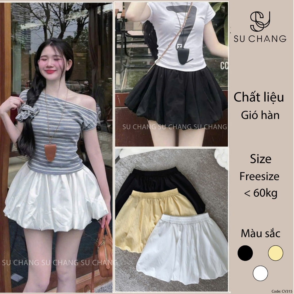 Chân Váy Bí Cạp Chun Dáng Ngắn Su Chang CV315 Thời Trang Nữ | BigBuy360 - bigbuy360.vn
