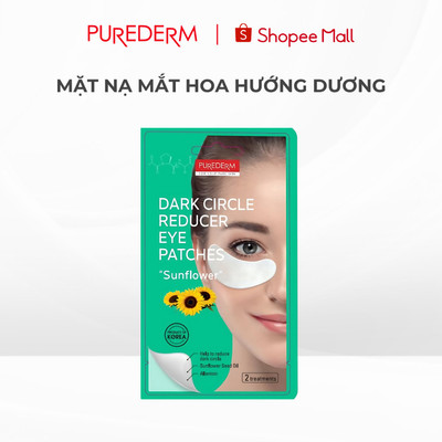 Mặt Nạ Mắt Giảm Thâm Quần Mắt Purederm Hoa Hướng Dương, Dạng dán đắp qua đêm không gây kích ứng da 4 miếng 10