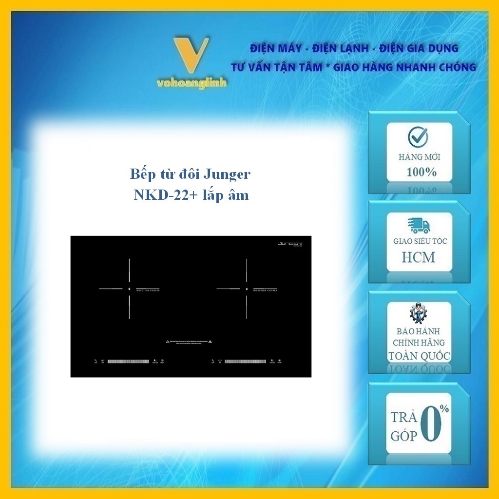 Bếp từ đôi Junger NKD-22+ lắp âm