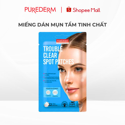 Miếng Dán Mụn Purederm 22 Miếng Giảm Sưng Viêm, Gom Cồi Nhanh, Mờ Thâm Hiệu Quả Cho Mọi Loại Da