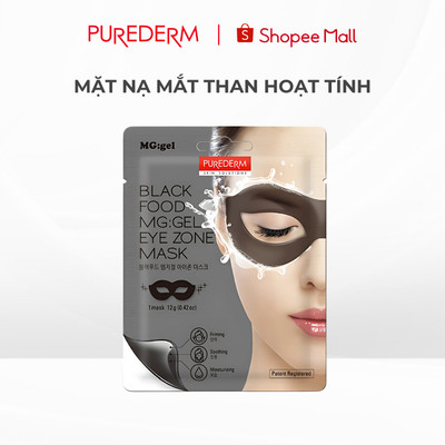 Mặt Nạ Mắt Than hoạt tính Giảm Quầng Thâm Purederm Chống Lão Hóa, Hỗ Trợ Trẻ Hóa, Dạng Gel Làm Mát 12g