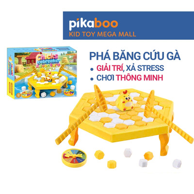 Đồ chơi phá băng vui nhộn Pikaboo giải cứu chim cánh cụt, chơi theo nhóm, thông minh, xả stress