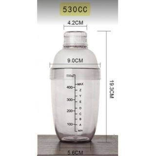 Bình lắc trà sữa 530ml - Bình lắc nhựa 530ml