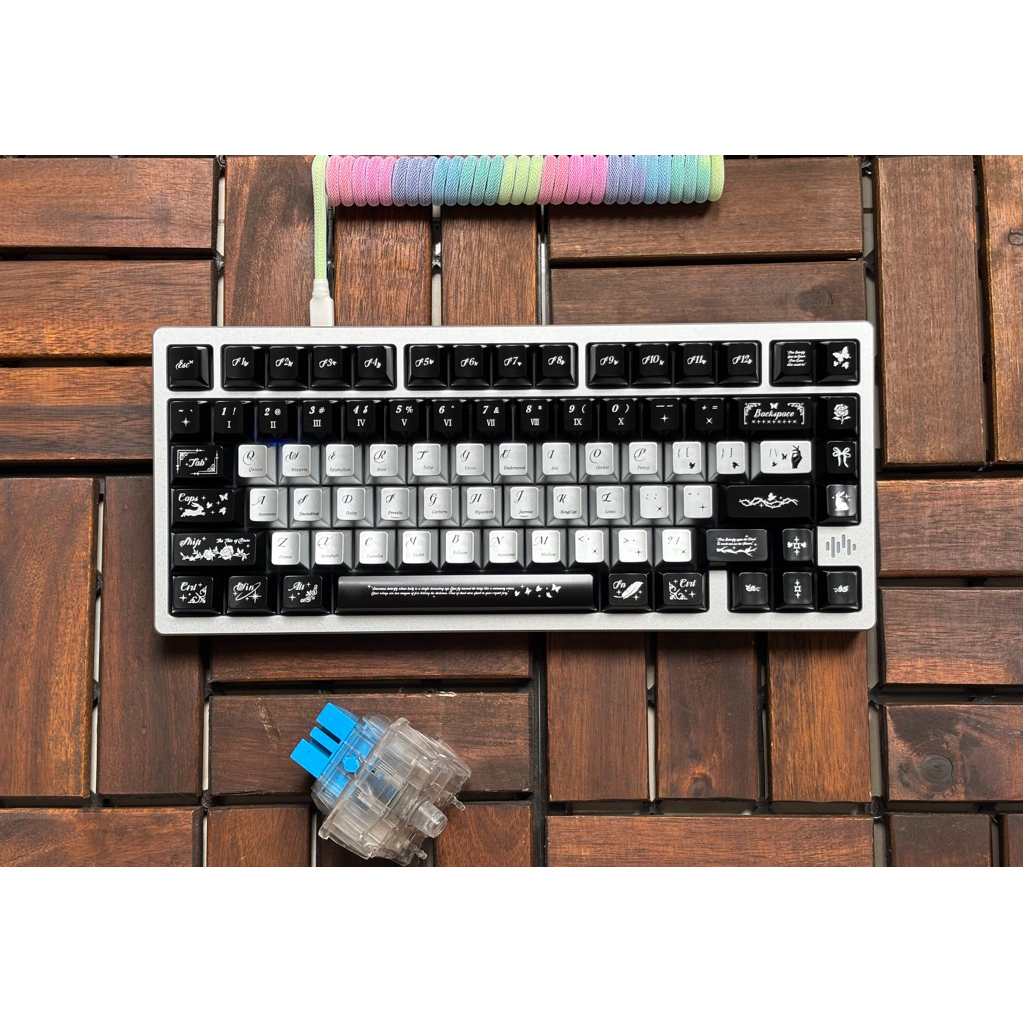 Bàn phím cơ không dây pmo  Wave75 /Rainy75 nhôm cnc, 3 mode , led rgb, hotswap Bh12 tháng Tungcustom