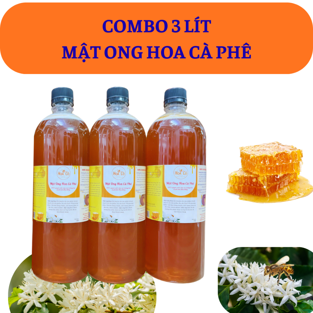 3 Lít mật ong hoa cà phê Lâm Đồng ngon