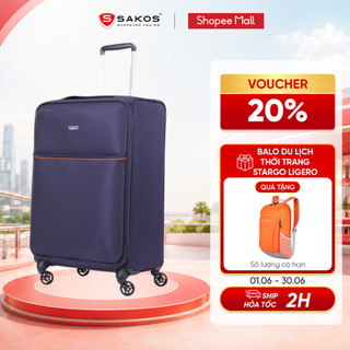 Vali kéo vải du lịch sakos elite 5 size s khóa tsa dễ điều khiển bền bỉ chống va đập tốt