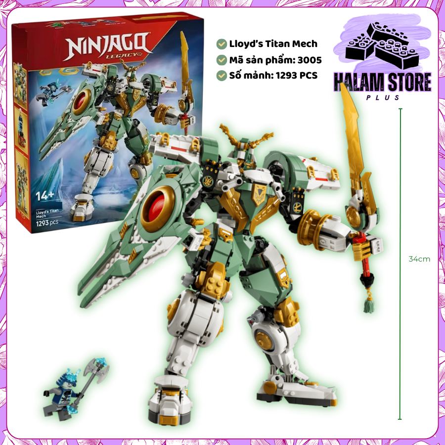 [Rẻ vô địch] Mô hình mecha Ninjago Legacy 15th Robot Lloyd's Titan Mech bản mới 2026