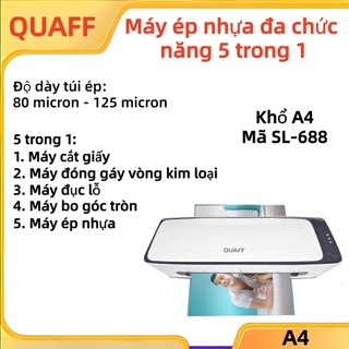 (Giá siêu rẻ) Máy ép nhựa đa năng 5 trong 1 QUAFF SL688 khổ A4, tích hợp chức năng ép nóng & lạnh – phù hợp cho giấy ảnh