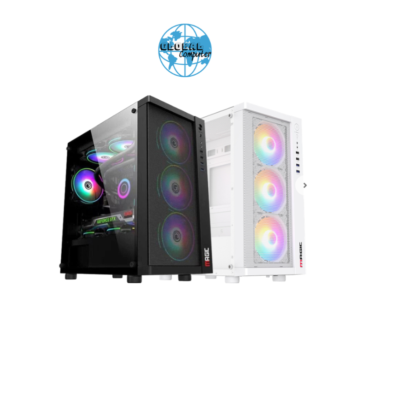 (FULL VAT) Vỏ Case MAGIC GM-01 BLACK Sẵn 4 Fan (MATX/Mid Tower/Black/ White/4fan) | Hàng Chính Hãng