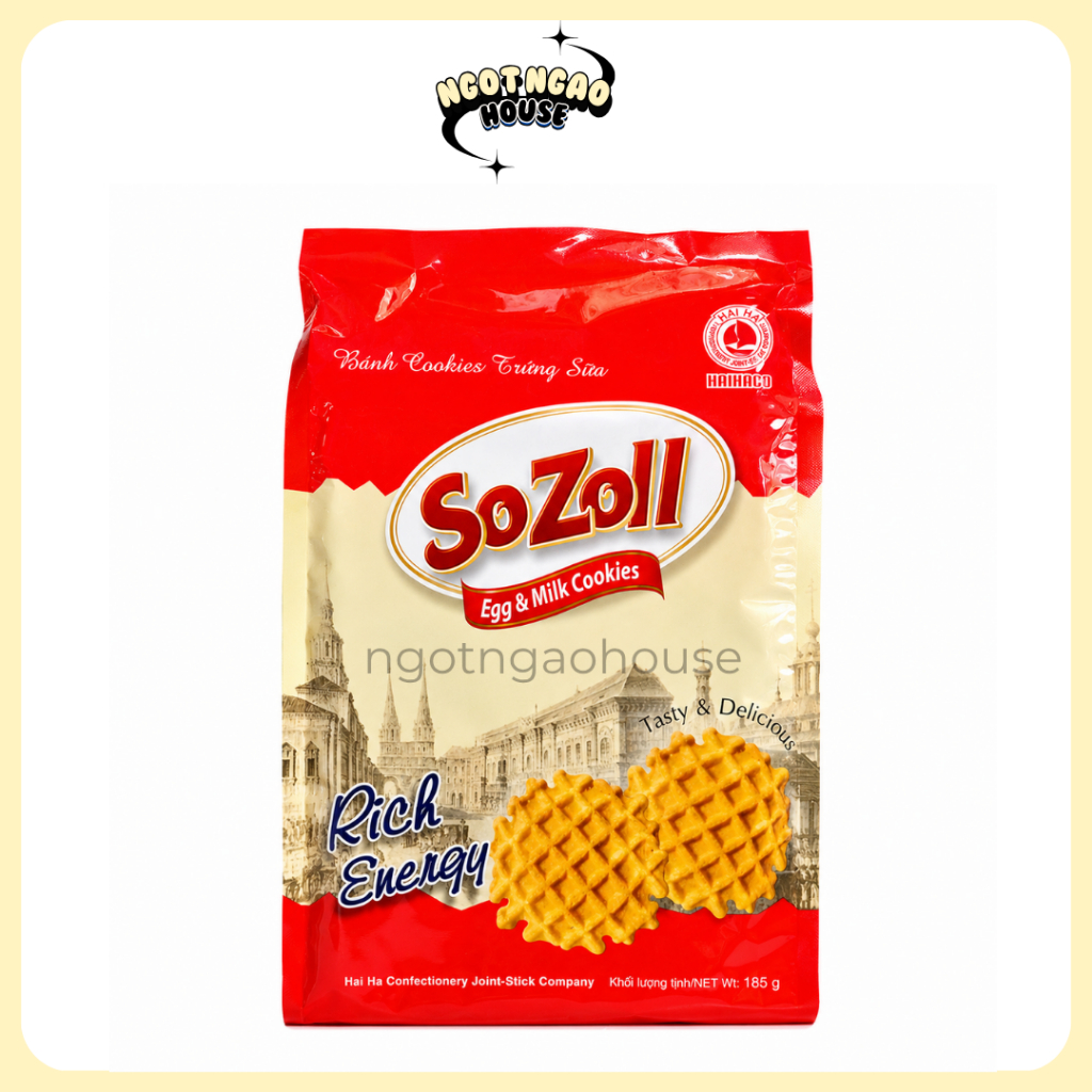 Bánh Quy Vị Trứng Sữa SoZoll Egg & Milk Cookies Hải Hà Giòn Tan Thơm Ngon (185g)
