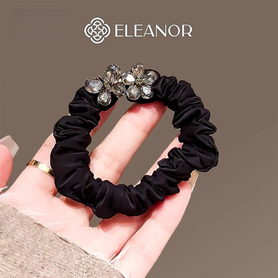 Dây buộc tóc nữ Eleanor Accessories hình hoa đính đá phụ kiện tóc dây cột tóc 11898