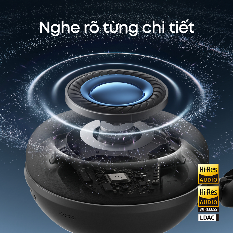 Tai nghe Bluetooth Anker soundcore Space 2 chống ồn vượt trội, đeo êm thoải mái, có chế độ thư giãn, pin tới 70H | BigBuy360 - bigbuy360.vn
