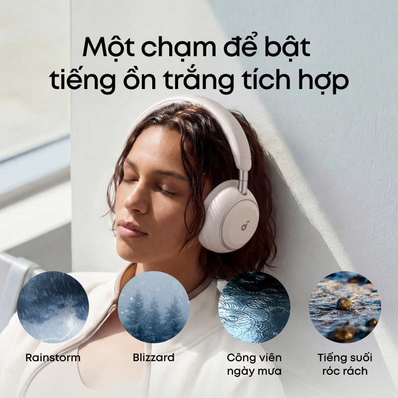 Tai nghe Bluetooth Anker soundcore Space 2 chống ồn vượt trội, đeo êm thoải mái, có chế độ thư giãn, pin tới 70H | BigBuy360 - bigbuy360.vn