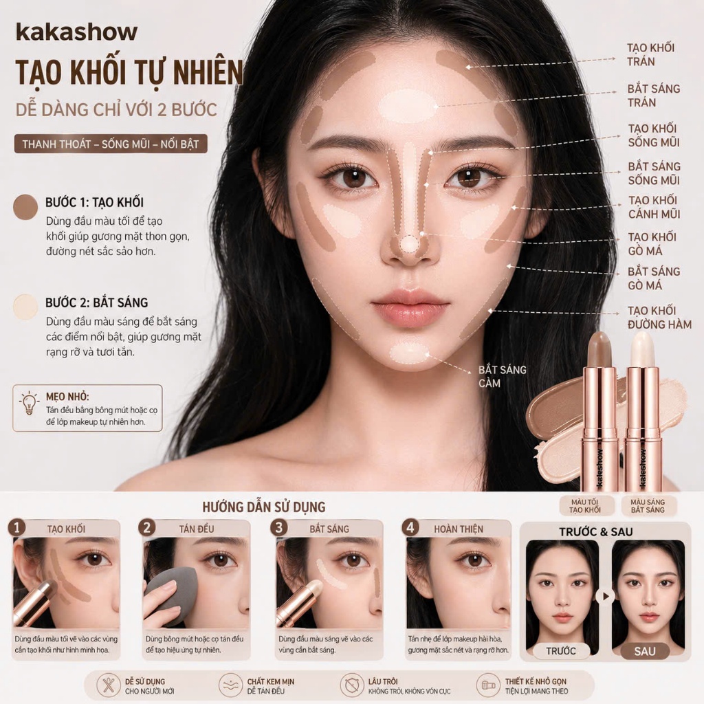 KAKASHOW – Bút Tạo Khối & Bắt Sáng Hai Đầu Cao Cấp C236
