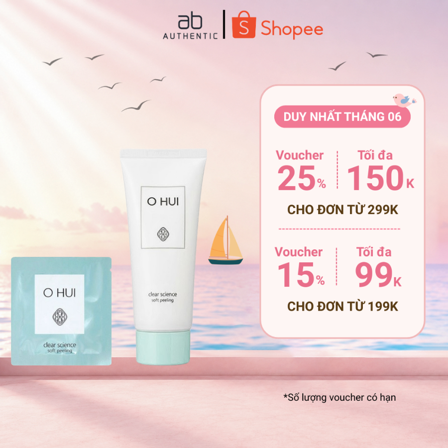 [Top 1 bán chạy] Combo 10 Gói sample Tẩy tế bào chết da mặt Ohui Clear Soft Peeling- AB Authentic