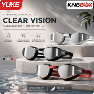 Kính bơi tráng gương người lớn yuke ya26, chống tia uv, chống sương, chống mờ, độ nét cao