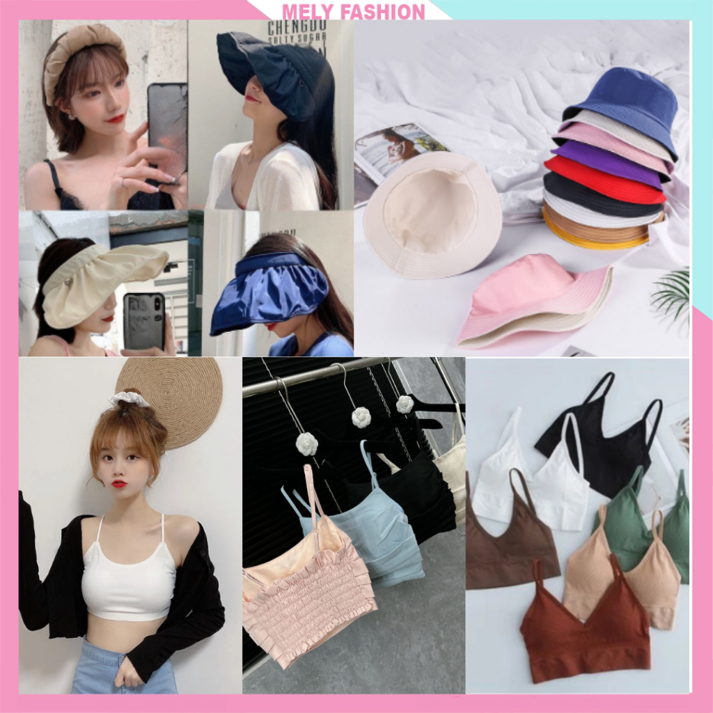 Áo 2 dây + Mũ chống nắng Mely Fashion