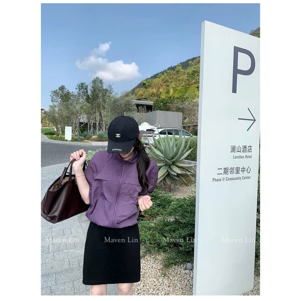 [𝑴𝒂𝒗𝒆𝒏 𝑳𝒊𝒏] HÀNG CHÍNH HÃNG – Maven Lin áo khoác chống nắng nữ dáng rộng khóa kéo (lightweight jacke