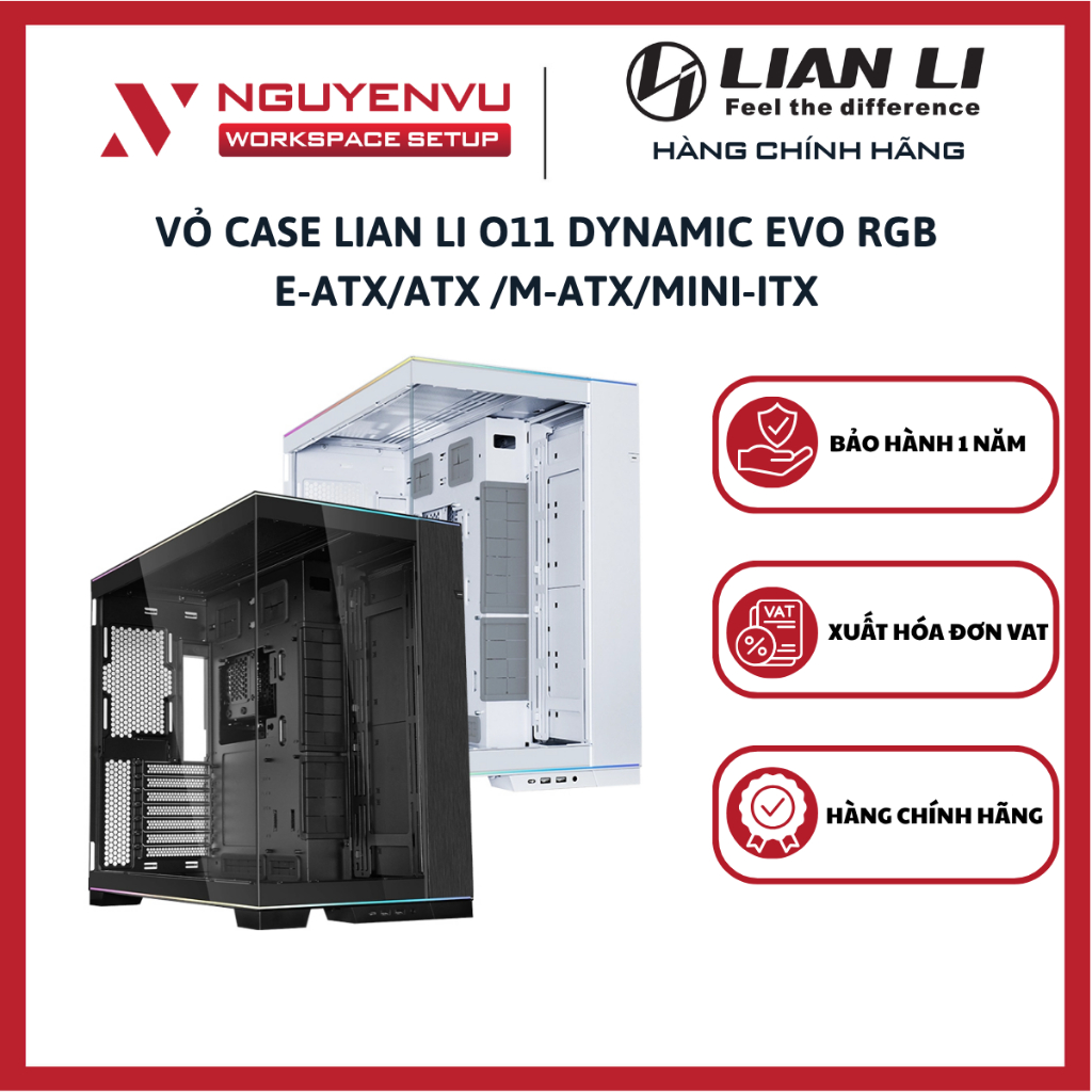 Vỏ case Lian Li O11 Dynamic EVO RGB (E-ATX/ATX /M-ATX/MINI-ITX) - Hành Chính Hãng