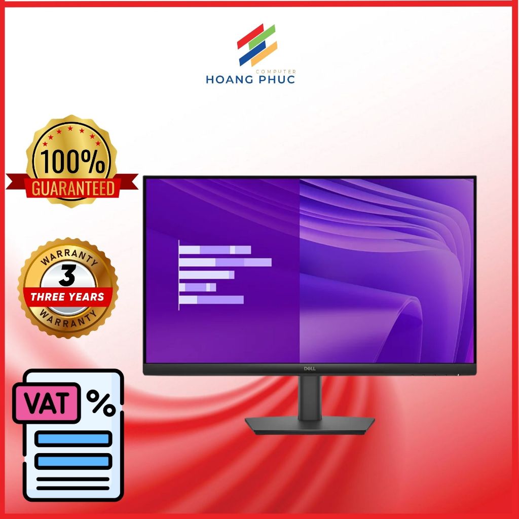 Màn hình Dell E2425HM (23.8 inch - IPS - FHD - 100Hz- 5ms) - Hàng chính hãng bảo hành 3 năm