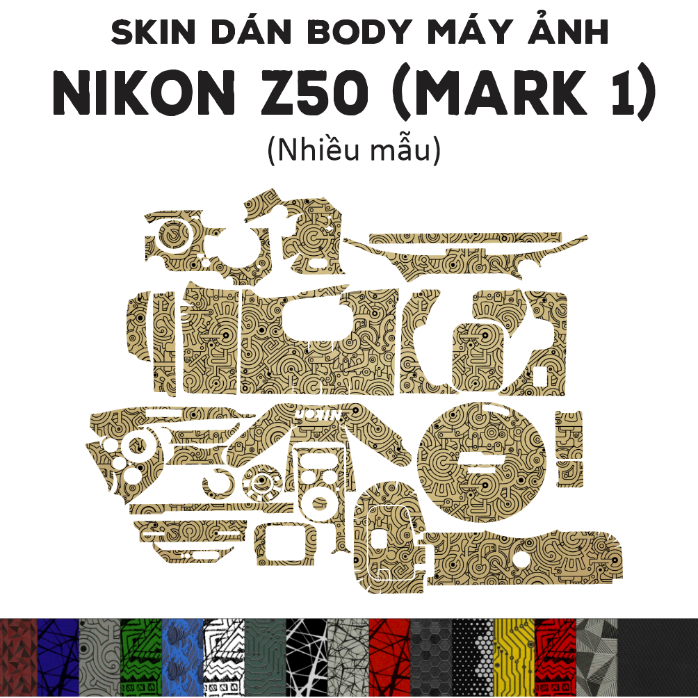 Skin 3M dán Nikon Z50 (Mark 1) (Nhiều mẫu) | Miếng film dán chống bám bẩn cho body máy Nikon Z50