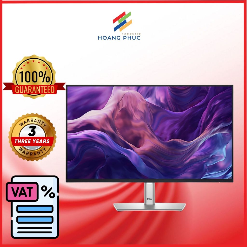 Màn Hình Dell P2425H (23.8 inch - FHD - IPS - 100Hz - 5ms - USB TypeC) - Hàng chính hãng bảo hành 3 