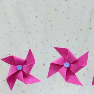 Set 3 chong chóng xốp trang trí bánh