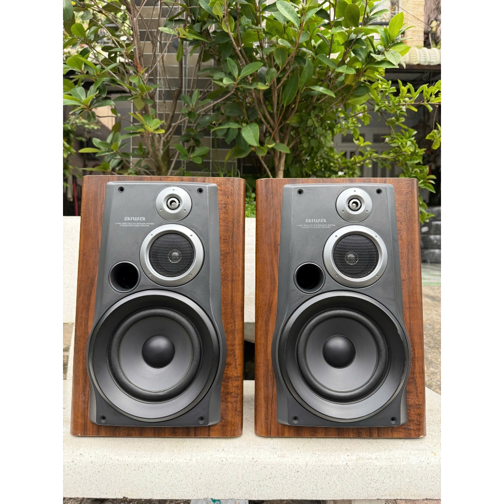 Cặp Loa Booksheolf nghe nhạc AIWA  SX - NH6 bãi nhật về hát cực hay(loa ko lưới) 26