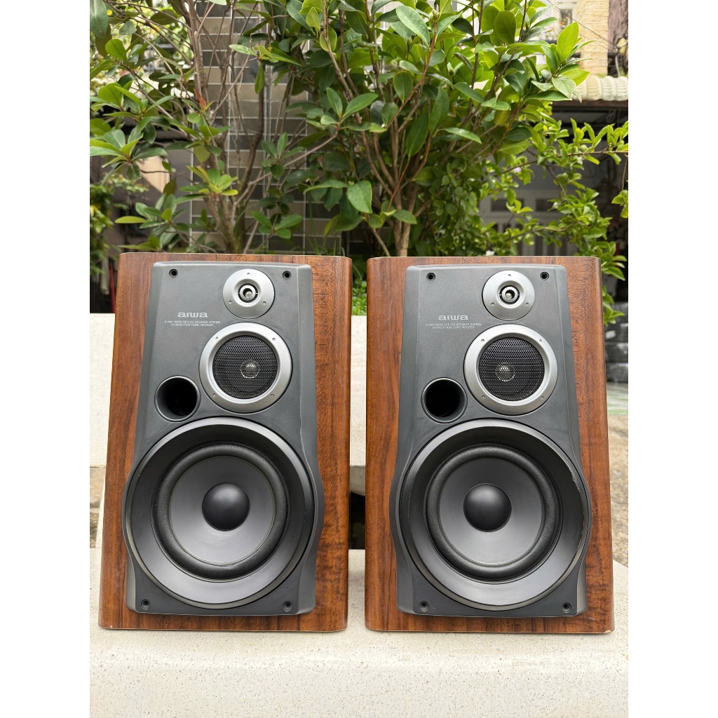 E Về Cặp Loa Booksheolf nghe nhạc AIWA SX - NH6 bãi nhật về hát cực hay(loa ko lưới) 207