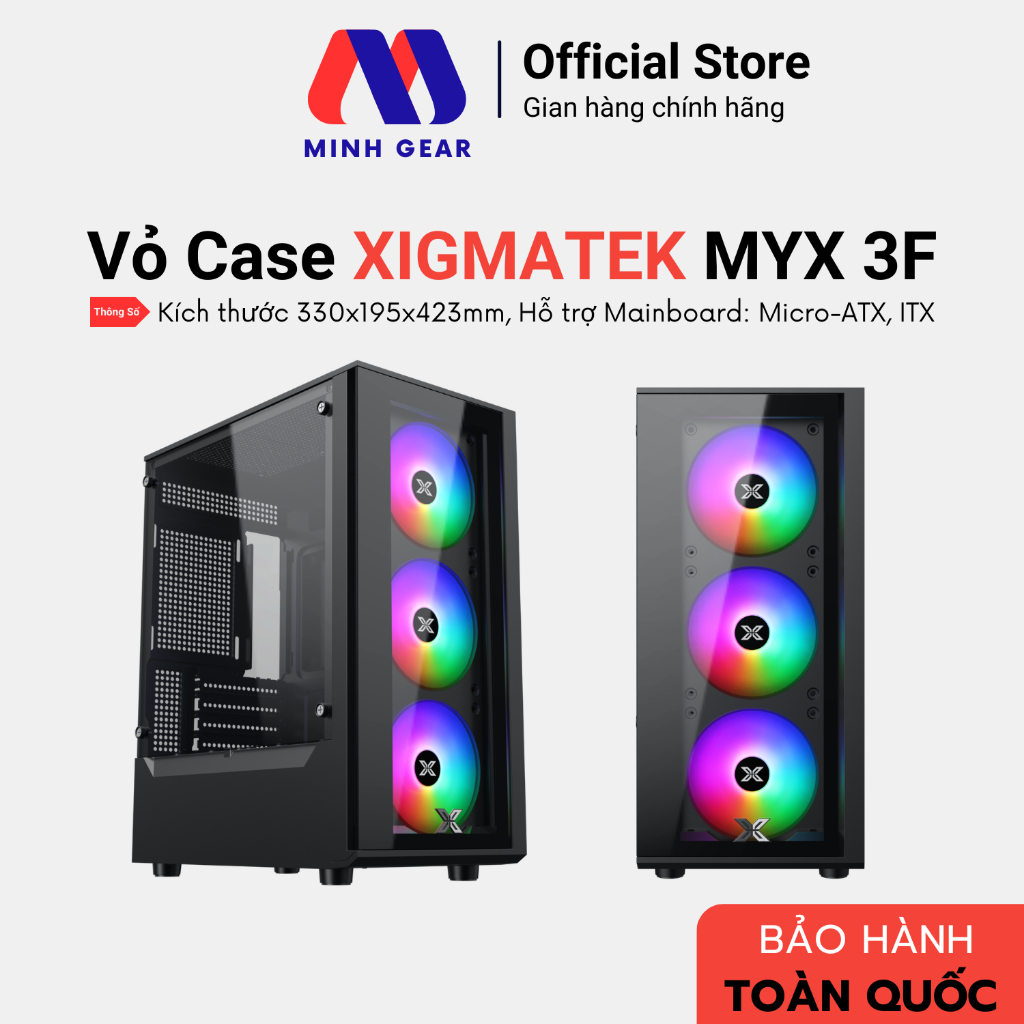 Vỏ Case XIGMATEK MYX 3F - Hàng Chính Hãng