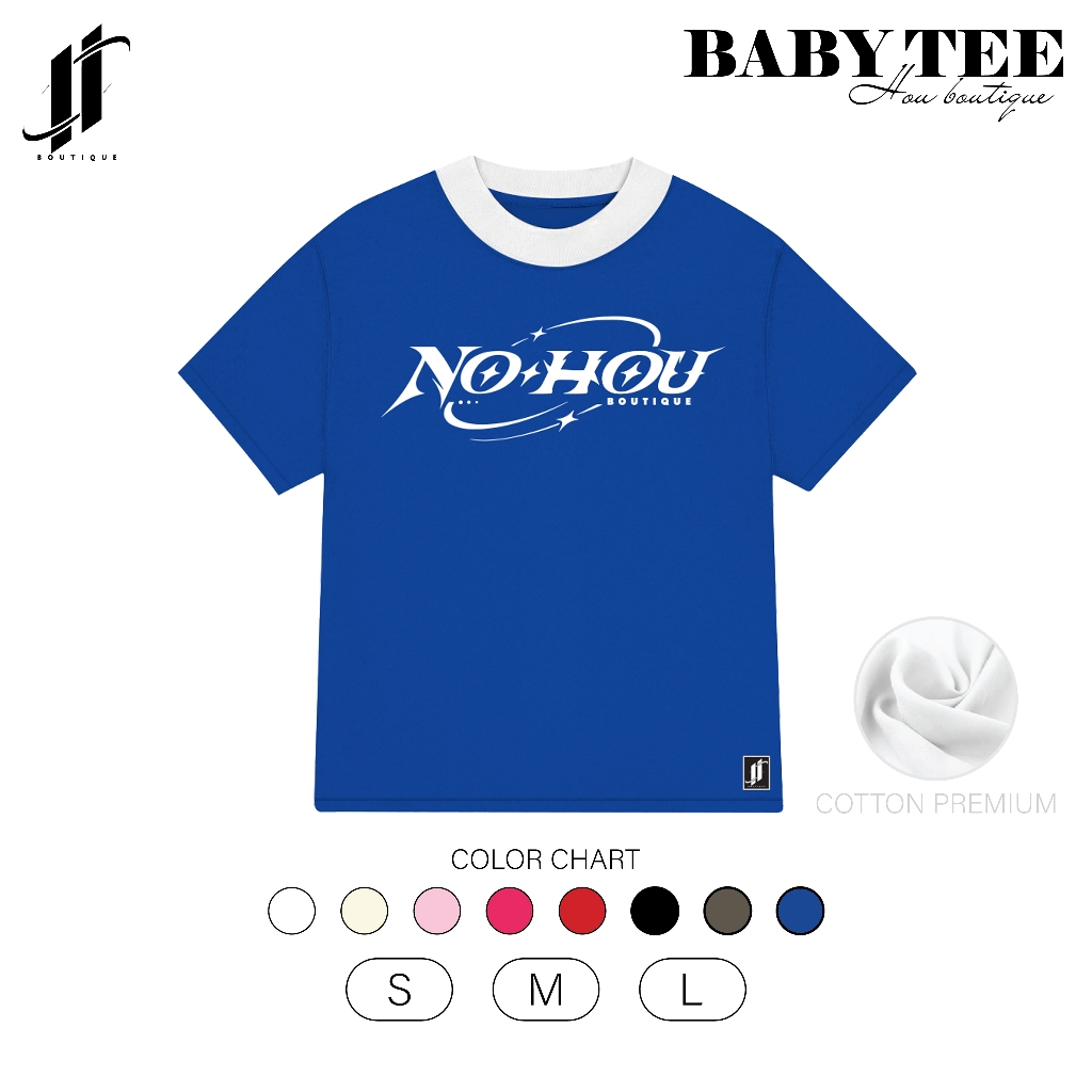 [Hàng Mới] Áo Thun Nữ Babytee Dáng Vừa, Thun Cotton Premium, Cổ Tròn HOU boutique Mẫu NO:HOU ( AT 14