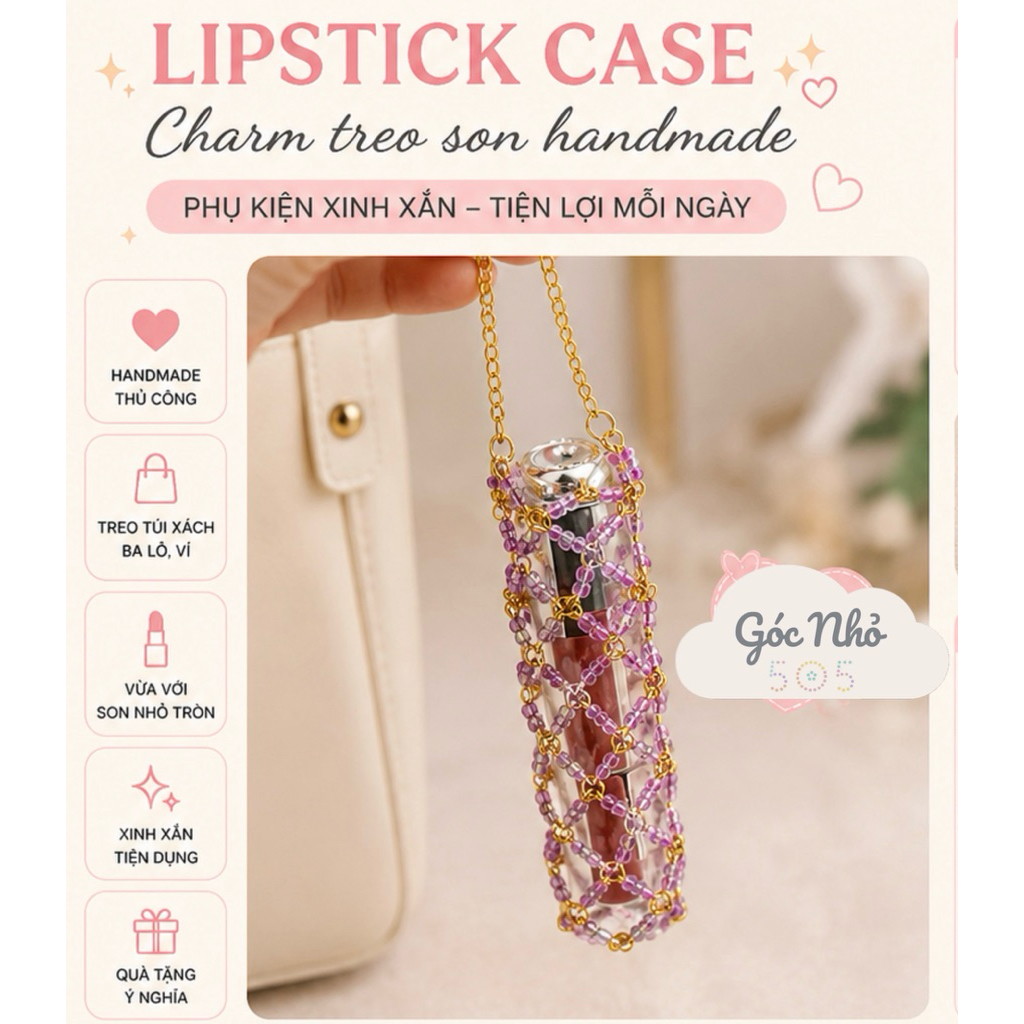 Charm Treo Son Dưỡng Handmade-Phụ Kiện Treo Son Dưỡng Mini Handmade-lipstick case accessories-lipsti