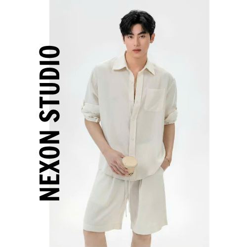 Bộ Quần Áo Sơ Mi Nam Dài Tay Nexon Form Rộng Chất Liệu Thoáng Mát Mặc Hàng Ngày - Nex05