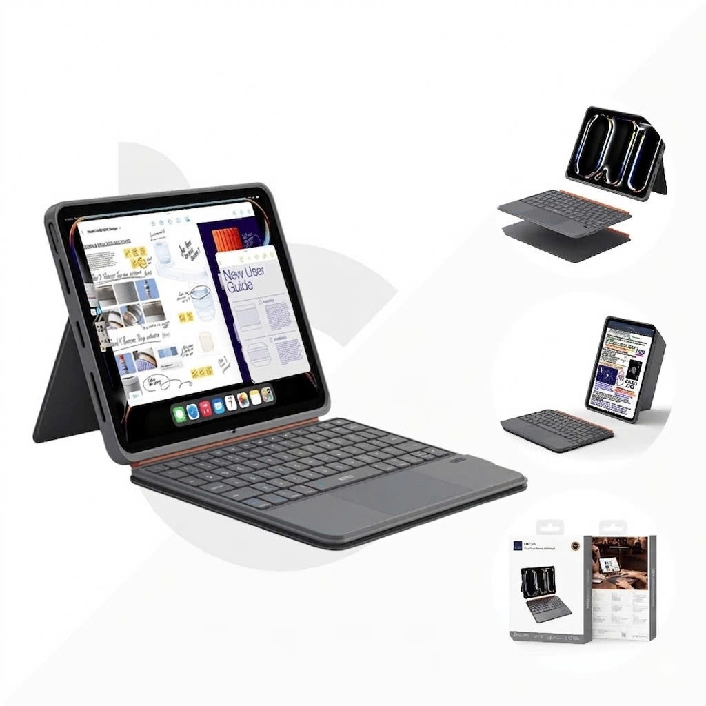 [Chính Hãng] Case/Bao Da Bàn Phím WiWU 3in1 Magnetic Keyboard MK-005 Bluetooth 5.3 Cho iPad Air / Pr