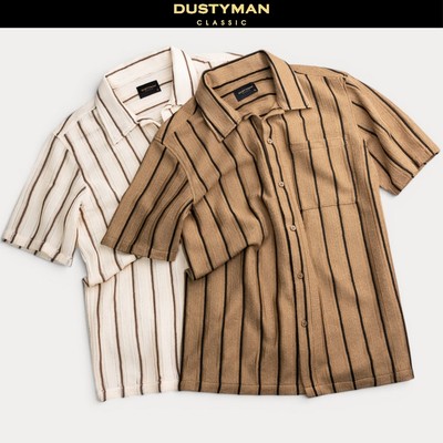 Áo Sơ Mi Nam Cuban Tay Ngắn Coast Dustyman, Vải Polyester Dệt, Thoáng Mát,Form Relaxed